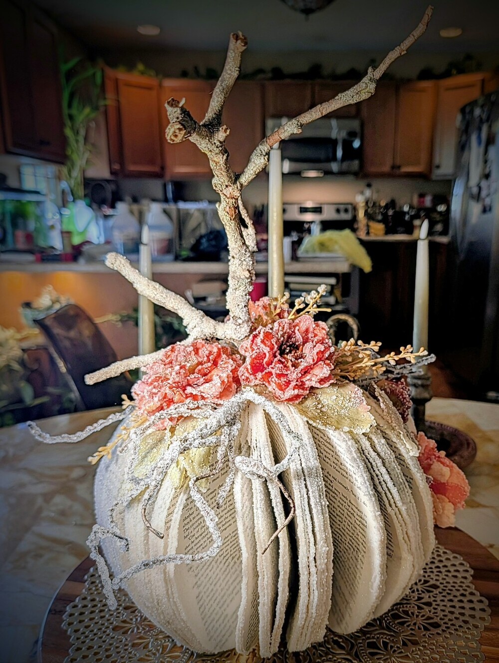 Handcrafted Crystalized Pumpkin Book https://coachkatie.etsy.com - Picture 2 of 6